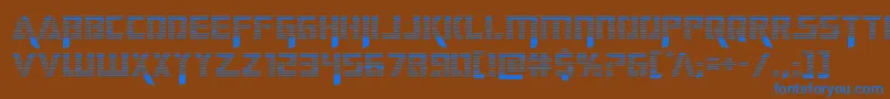 deceptibotsgrad Font – Blue Fonts on Brown Background