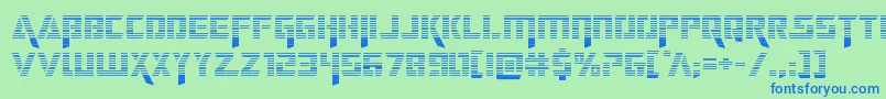 deceptibotsgrad Font – Blue Fonts on Green Background