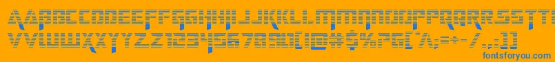 deceptibotsgrad Font – Blue Fonts on Orange Background