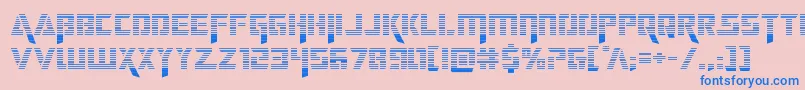 deceptibotsgrad Font – Blue Fonts on Pink Background