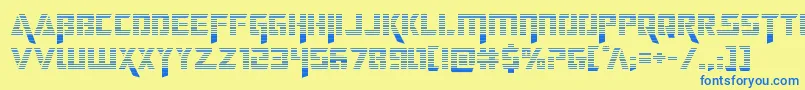 deceptibotsgrad Font – Blue Fonts on Yellow Background