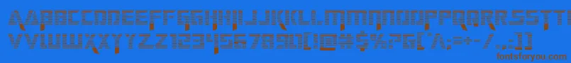 deceptibotsgrad Font – Brown Fonts on Blue Background