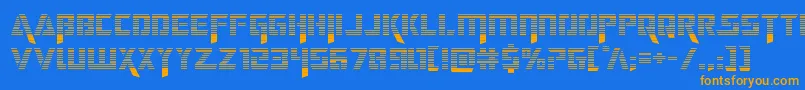 deceptibotsgrad Font – Orange Fonts on Blue Background