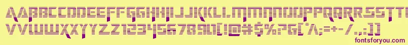 deceptibotsgrad Font – Purple Fonts on Yellow Background