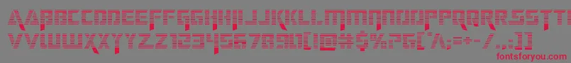 フォントdeceptibotsgrad – 赤い文字の灰色の背景