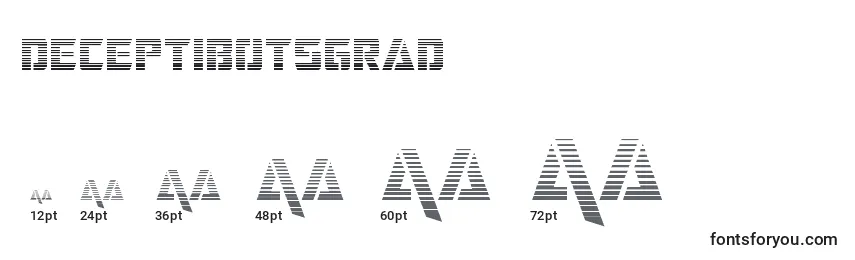 Размеры шрифта Deceptibotsgrad