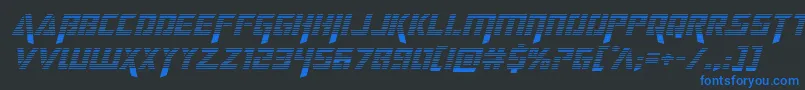 deceptibotsgradital Font – Blue Fonts on Black Background