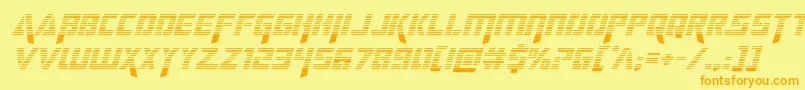 deceptibotsgradital Font – Orange Fonts on Yellow Background