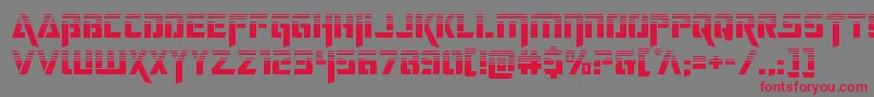 deceptibotshalf-Schriftart – Rote Schriften auf grauem Hintergrund