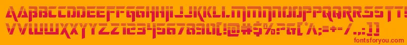 deceptibotshalf Font – Red Fonts on Orange Background