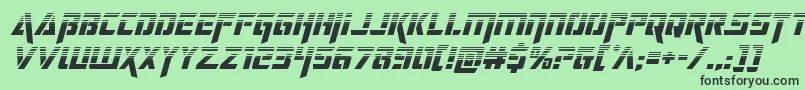 deceptibotshalfital Font – Black Fonts on Green Background