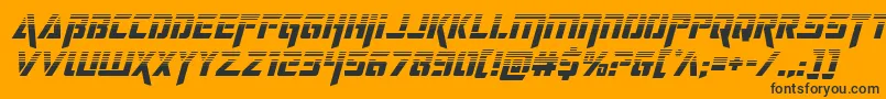 deceptibotshalfital Font – Black Fonts on Orange Background