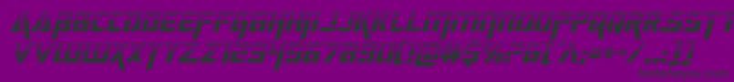 deceptibotshalfital-Schriftart – Schwarze Schriften auf violettem Hintergrund
