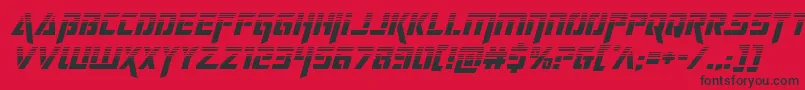 deceptibotshalfital Font – Black Fonts on Red Background
