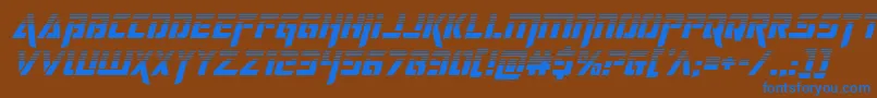 Шрифт deceptibotshalfital – синие шрифты на коричневом фоне