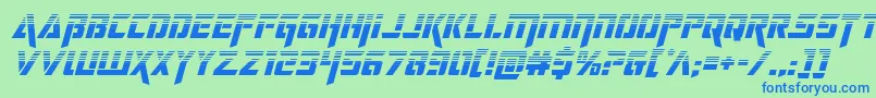 Шрифт deceptibotshalfital – синие шрифты на зелёном фоне