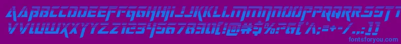 deceptibotshalfital-fontti – siniset fontit violetilla taustalla