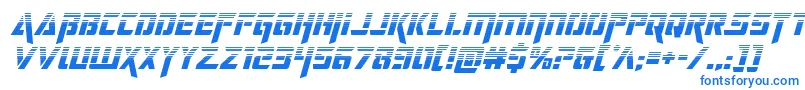 Шрифт deceptibotshalfital – синие шрифты на белом фоне