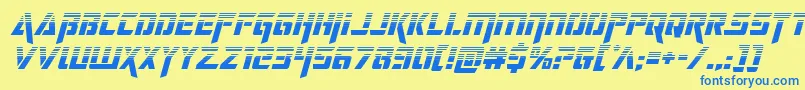 Шрифт deceptibotshalfital – синие шрифты на жёлтом фоне