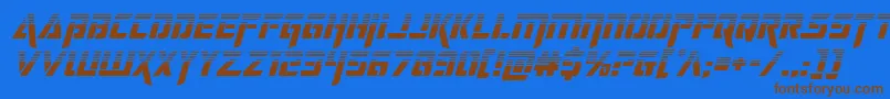 Шрифт deceptibotshalfital – коричневые шрифты на синем фоне