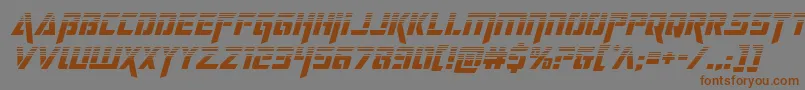 Шрифт deceptibotshalfital – коричневые шрифты на сером фоне