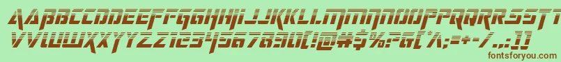 deceptibotshalfital Font – Brown Fonts on Green Background