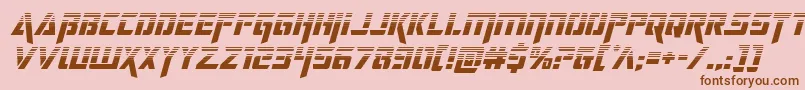 deceptibotshalfital-Schriftart – Braune Schriften auf rosa Hintergrund