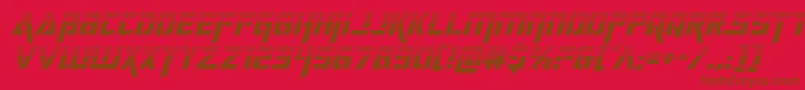 deceptibotshalfital-fontti – ruskeat fontit punaisella taustalla