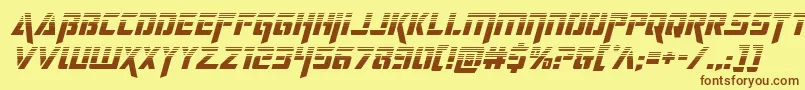 Шрифт deceptibotshalfital – коричневые шрифты на жёлтом фоне