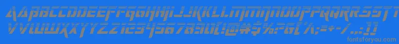deceptibotshalfital Font – Gray Fonts on Blue Background