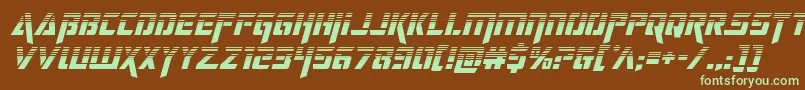 deceptibotshalfital Font – Green Fonts on Brown Background