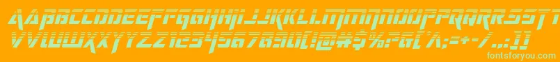 Шрифт deceptibotshalfital – зелёные шрифты на оранжевом фоне