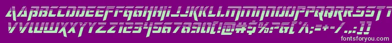 deceptibotshalfital-Schriftart – Grüne Schriften auf violettem Hintergrund