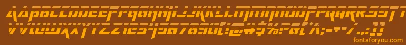 deceptibotshalfital Font – Orange Fonts on Brown Background