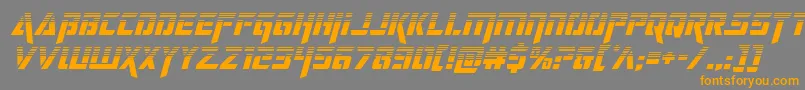 deceptibotshalfital-Schriftart – Orangefarbene Schriften auf grauem Hintergrund