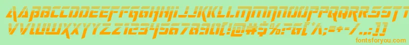 deceptibotshalfital Font – Orange Fonts on Green Background