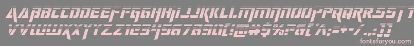 フォントdeceptibotshalfital – 灰色の背景にピンクのフォント