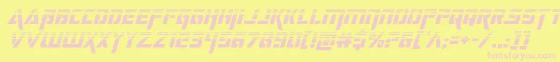 deceptibotshalfital Font – Pink Fonts on Yellow Background