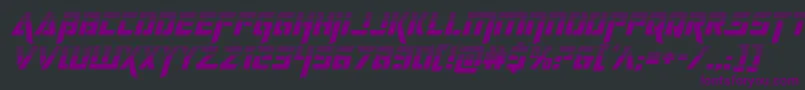 deceptibotshalfital Font – Purple Fonts on Black Background
