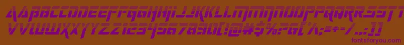 deceptibotshalfital-Schriftart – Violette Schriften auf braunem Hintergrund