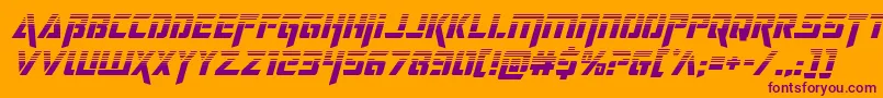 deceptibotshalfital Font – Purple Fonts on Orange Background
