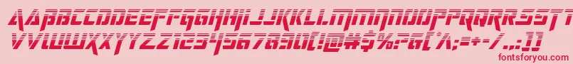 deceptibotshalfital-fontti – punaiset fontit vaaleanpunaisella taustalla