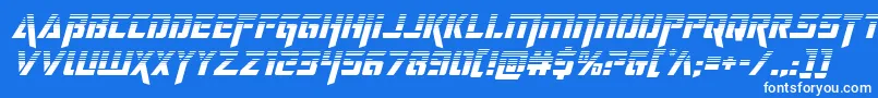 deceptibotshalfital Font – White Fonts on Blue Background