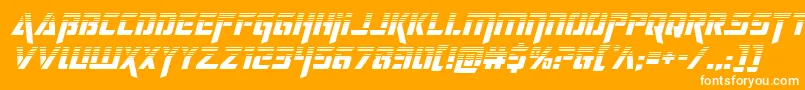 deceptibotshalfital Font – White Fonts on Orange Background