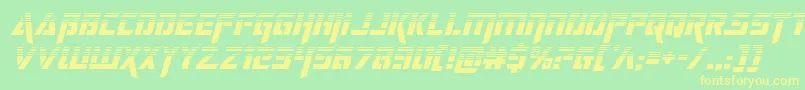 deceptibotshalfital-fontti – keltaiset fontit vihreällä taustalla