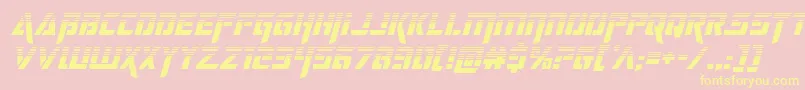 Шрифт deceptibotshalfital – жёлтые шрифты на розовом фоне