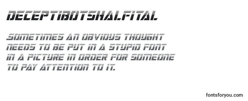 Deceptibotshalfital Font
