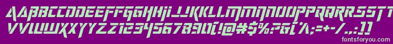 deceptibotsital Font – Green Fonts on Purple Background