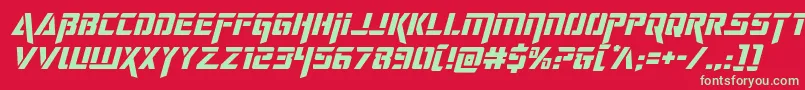 deceptibotsital Font – Green Fonts on Red Background