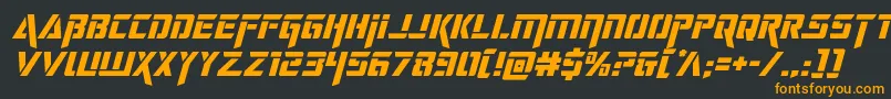 deceptibotsital Font – Orange Fonts on Black Background